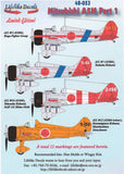 Lifelike 1/48 decals Mitsubishi A5M4 Claude Pt 1 for Fine Molds or Wingsy 48-053