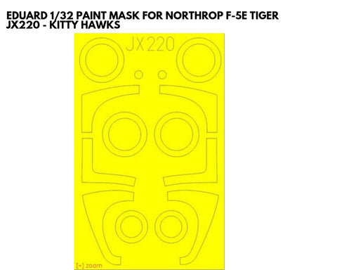 Eduard 1/32 paint mask for Northrop F-5E Tiger - JX220 - Kitty Hawk