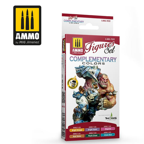 Ammo Mig Jimenez COMPLEMENTARY COLORS for FIGURES Acrylics Set AMIG7032