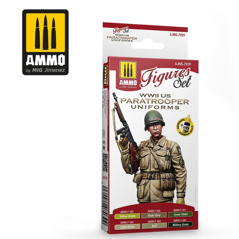 AMMO by MiG Jimenez Acrylic Colors WWII US PARATROOPERS UNIFORMS - AMIG7039