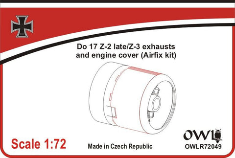 OWL Resin 1/72 Do 17-2 late/Z-3 exhausts - OWLR72049