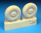 1/72 BarracudaCast BR72248 Beaufighter Early Wheels - Treaded Tyres for Airfix