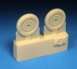 Barracuda 1/72 scale BR72438 - Bf 109E/F Mainwheels with Ribbed Tires