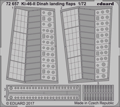 Eduard 1/72 Photoetched Ki-46-II Dinah landing flaps for Hasegawa kit - 72657