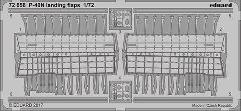 Eduard 1/72 PE P-40N landing flaps for Special Hobby - 72658