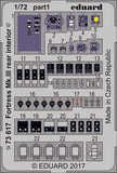 Eduard 1/72 PE Fortress Mk. III rear interior for Airfix - 73617