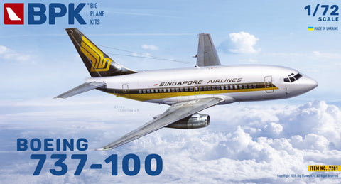 Big Planes Kits 1/72 Boeing 737-100 Singapore Airlines & Lufthansa markings #7201