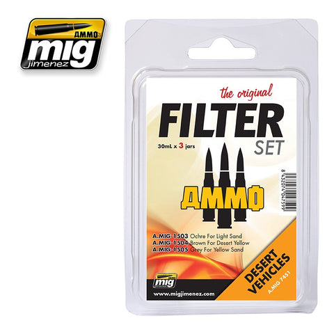 FILTER SET FOR DESERT VEHICLES weathering set AMIG-7451 Ammo Mig Jimenez