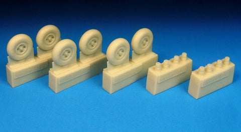 BarracudaCast 1/72 resin Spitfire Four Slot Mainwheels for Eduard 3 Pack BR72341