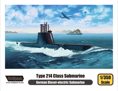 Wolfpack 1/350 model kit Type 214 Class German Diesel-Electric Submarine WP13501
