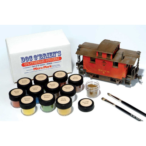 Doc O'Brien's #81632 - Weathering Powders, Set of 12 Colors