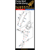 HGW 1/48 Fw 190 (early) laser-cut seatbelts and photoetch buckles - 148557