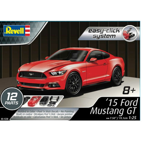 REVELL 1/25 Scale 2015 Ford Mustang GT - kit #85-1238 - Easy-Click
