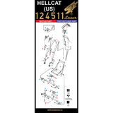 HGW 1/24 scale seatbelt set for Hellcat (US) kits - 124511