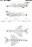 HGW 1/48 scale Wet Transfers Mig-21 SM & MF Stencils (RU) - 248013
