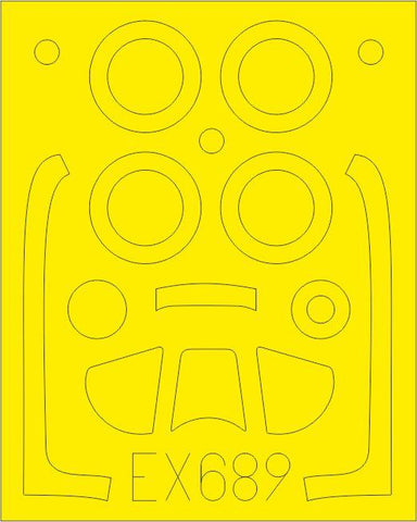 Eduard 1/48 Scale Mask for P-51D-5 (Airfix) - EX689