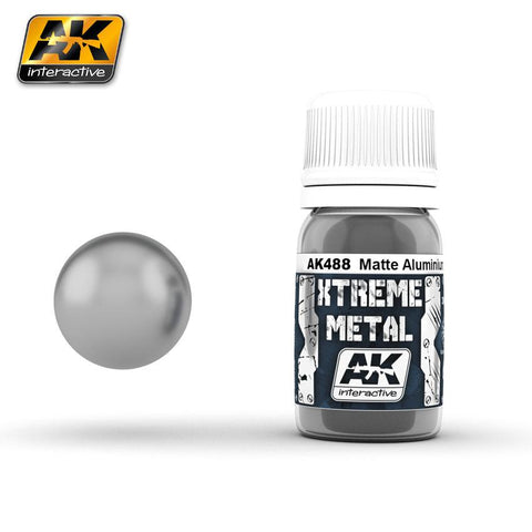 AK Interactive AK-488 Xtreme Metal Matte Aluminum 30mL enamel
