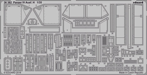Eduard 1/35 photoetched detail set for Panzer IV Ausf. H by Academy - 36382