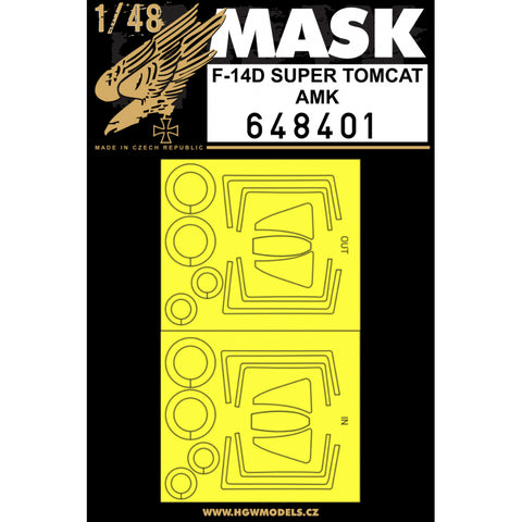 HGW 1/48 scale paint masks for F-14D Super Tomcat by AMK - 648401