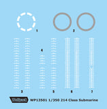Wolfpack 1/350 model kit Type 214 Class German Diesel-Electric Submarine WP13501