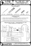 Master Model 1/72 Fw 190 A6 armament set & pitot tube for Eduard - AM72133