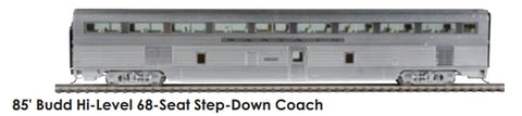 WALTHERS 920-9645 HO Scale DLX #1 85' 68-Seat Step Down Coach, Santa Fe #528