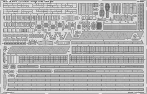 Eduard 1/350 DKM Graf Zeppelin railings & nets pt.4 Trumpeter - 53207 Photoetch