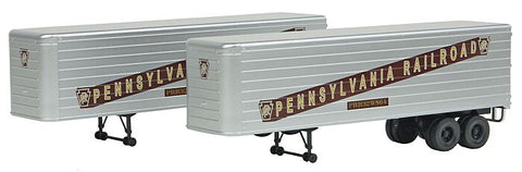 Walthers 949-2405 HO Scale 35' Fluted-Side Trailer 2-Pack - Pennsylvania RR