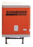 Walthers 949-2456 HO Scale 53' Stoughton Trailer 2-Pack - Schneider National