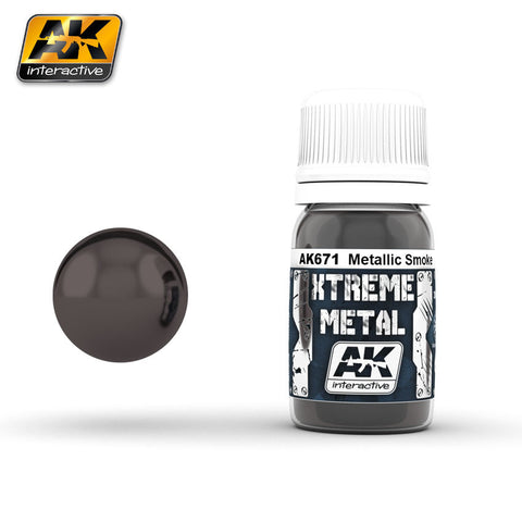 AK Interactive AK-671 Xtreme Metal Metallic Smoke 30mL enamel