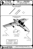 Master Model 1/72 TS-11 Iskra Pitot Tubes & 23mm gun barrel - AM72101