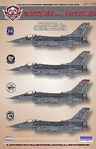 Bullseye Model Aviation 1/48 Decals F-16CM Warheads on Foreheads - 48005