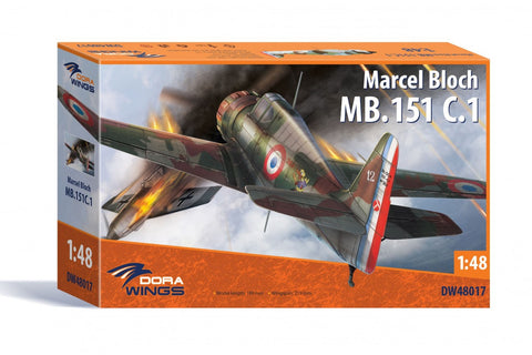 Dora Wings 1/48 Scale Bloch MB.151C.1 kit - DW48017