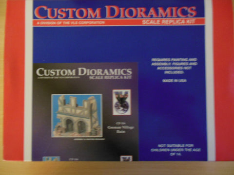 Custom Dioramics 1/35 Scale German Village Ruin - CD116 ceramic kit NOS