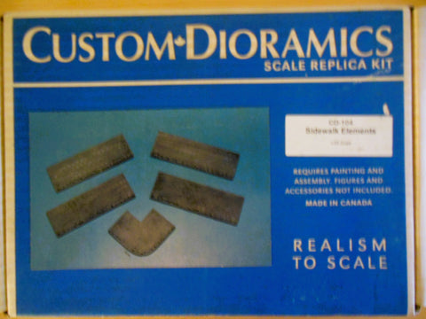 Custom Dioramics 1/35 Scale Sidewalk Elements - CD104 ceramic kit NOS