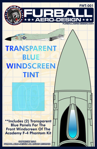 Furball Aero Design 1/48 F-4 Blue Winscreen Tint Film for the Academy Kit - FWT001