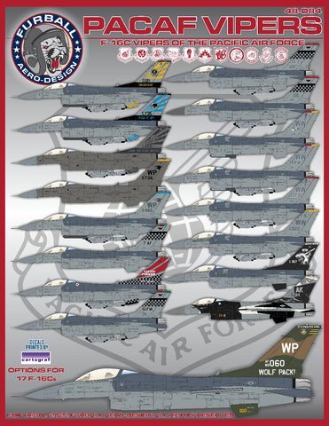 Furball 1/48 decals Vipers of the Pacific F-16C Air Force- 48-084