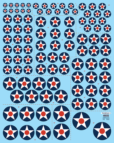 Fundekals 1/48 decals US National Insignias 1919-1942 - FUN48035 (Aircraft)