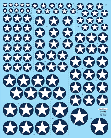 Fundekals 1/48 decals US National Insignias 1942-1943 - FUN48036 (Aircraft)