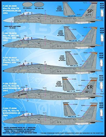 Furball 1/48 decals F-15 A/C/D Eagle USAFE Mod Eagles FUR48072