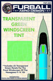 Furball 1/48 F-14 Green Windscreen Tint Film for the Hasegawa Kit - FWT002