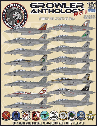 Furball 1/48 decals Growler Anthology Part II for the EA-18G kit - 48054