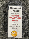 Calumet Trains #2505 O27 Scale Super Traction Tires for Diesels - 10 pcs