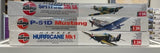 Airfix 1/24 scale 3 kit bundle Spitfire, P-51D Mustang & Hurricane MKk1 all Factory Sealed