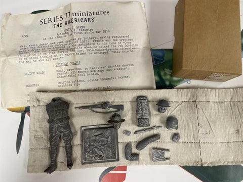 Series 77 Miniatures The Americans Kevin j Baker Private, US Infantry - Metal figure - NOS