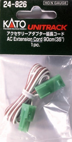 Kato #24-826 HO/N-Gauge Unitrack AC Extension Cord 90cm (35") 1 piece