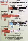1/48 Lifelike decal for Fokker D.VII Pt 2 for Eduard & Roden kits - LLD48028