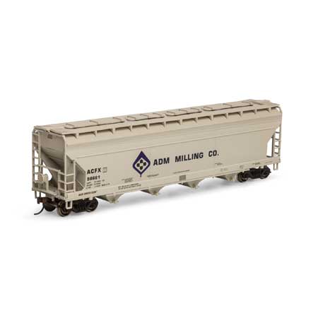 Athearn Roundhouse HO scale ACF 5250 Centerflow Hopper, ADM Milling Co. - Choose rd#