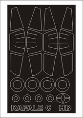 Montex 1/48 canopy masks for the Hobby Boss Rafale C - SM48276 Montex 1/48 canopy masks for the Hobby Boss Rafale C - SM48276
