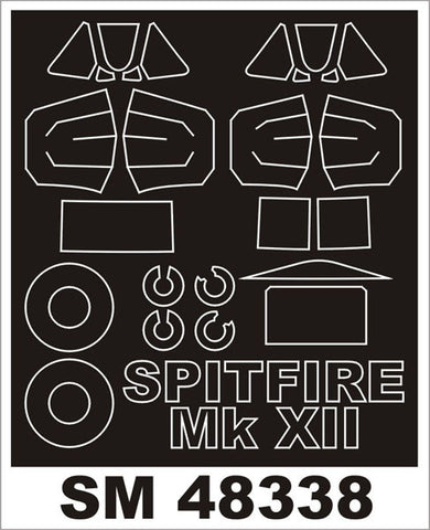 Montex 1/48 canopy masks for the SPITFIRE MkXII by Airfix - SM48338